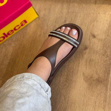 Sandália Moleca Tira Em Strass 5490.126