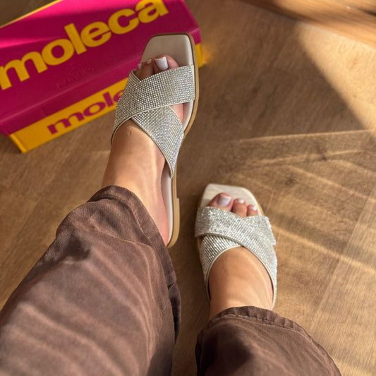 Sandália Moleca Rasteirinha Tiras Cruzadas 5560.105