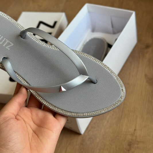 Chinelo Schutz Jelly Detalhe Dourado S225930001