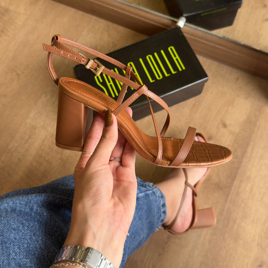 Sandália Santa Lolla Salto Bloco Médio 04AC.3D1C