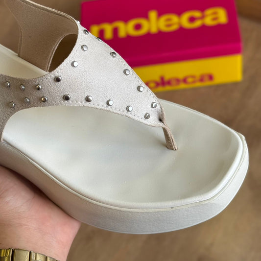 Sandália Moleca Plataforma Detalhe Dourado 5503.122