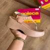 Sandália Moleca Plataforma Detalhe Dourado 5503.122
