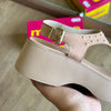 Sandália Moleca Plataforma Detalhe Dourado 5503.122