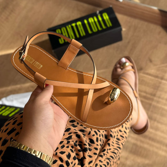 Rasteirinha Santa Lolla Couro Nobre 068F.4BAC