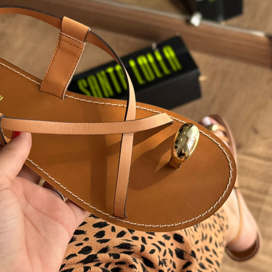 Rasteirinha Santa Lolla Couro Nobre 068F.4BAC