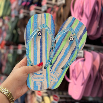 Havaianas Slim Square Folia + Pin Olho Grego