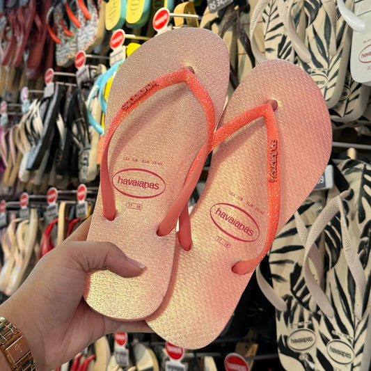 Chinelo Feminino De Dedo Havaianas Slim Iridescent