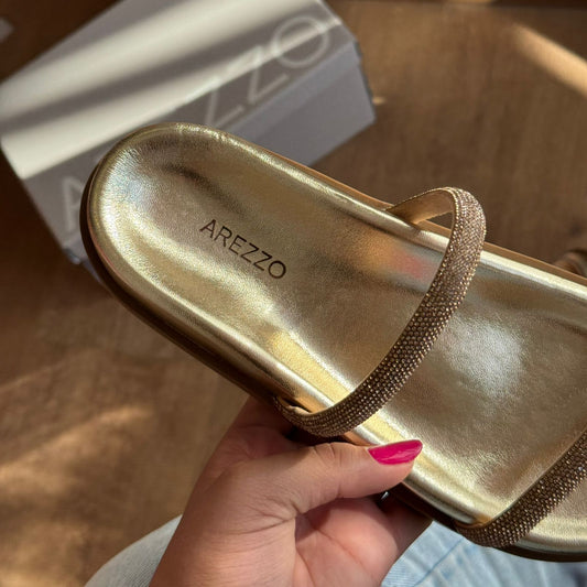 Papete Arezzo Tiras Strass A12016026