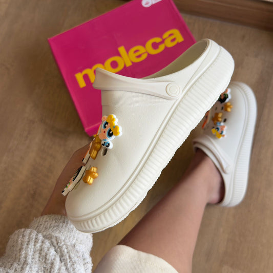 Babuche Moleca + Charms Meninas Poderosas 5832.100