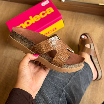 Papete Moleca Couro Croco 5500.100.31273