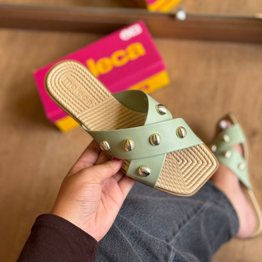 Sandália Moleca Rasteirinha Tiras Cruzadas 5558.108