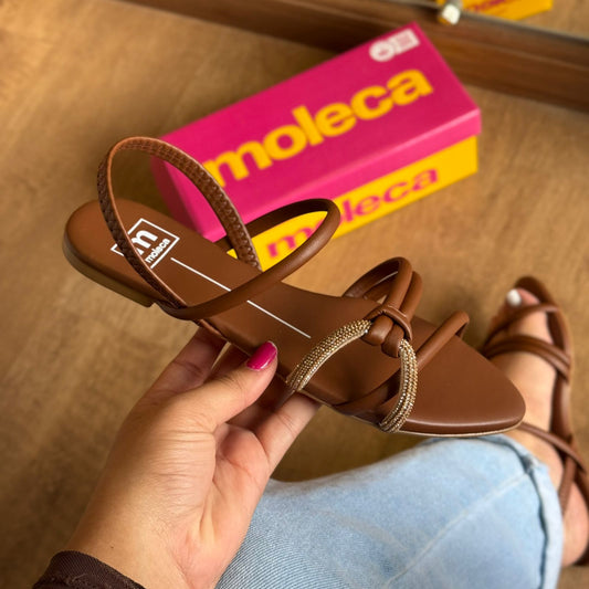 Sandália Moleca Rasteirinha Tiras Finas 5561.106