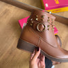 Bota Moleca Couro Fivela Tiras Grossas 5354.201