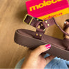 Sandália Moleca Detalhe Dourado 5489.125