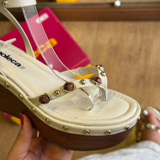 Sandália Moleca Plataforma Pedrarias 5566.103