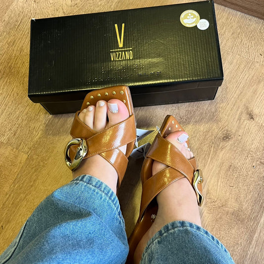 Sandália Vizzano Rasteirinha Detalhe Fivela 6553.411