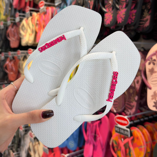 Havaianas Slim Square + Placa Logo Colorida