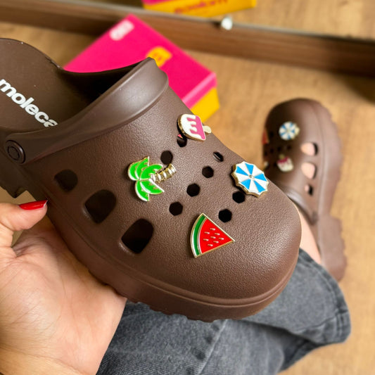 Babuche Moleca + Charms Coqueiro 5563.103