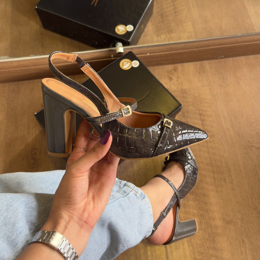 Scarpin Vizzano Croco Bico Fino 1285.452