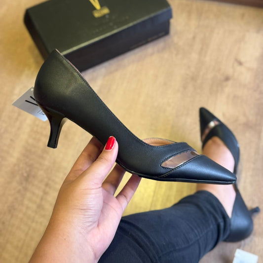 Scarpin Vizzano Salto Baixo Tira Transparente 1122.896