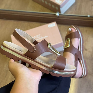 Sandália Modare Detalhe Circular Dourado 7132.160