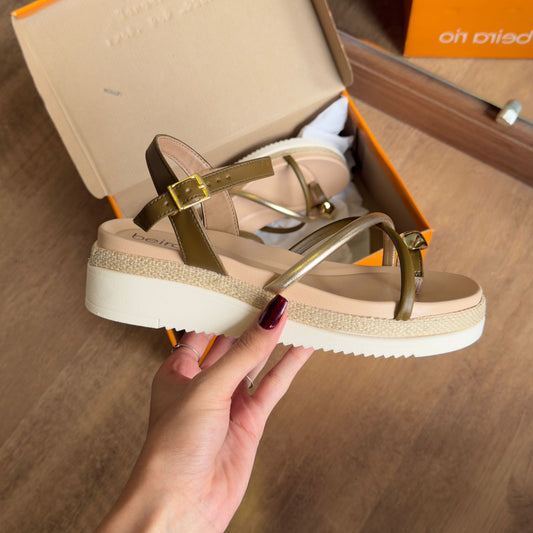 Sandália Beira Rio Tamanco Tiras Finas 8575.103