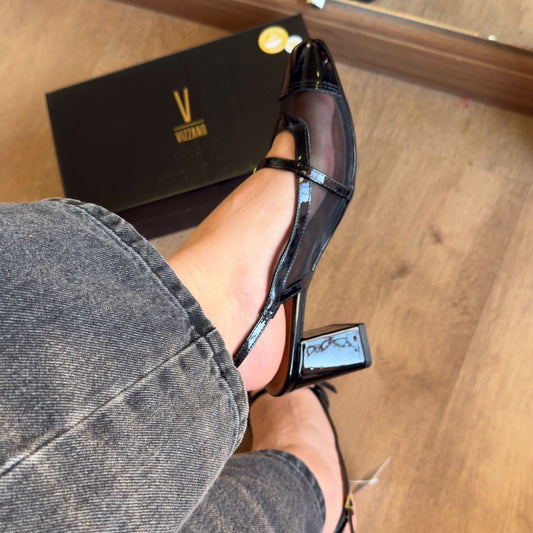 Sandália Vizzano Bico Fino Salto Bloco 1373.111