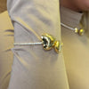 Conjunto Colar Pulseira Cravejado Zircônia Coração Liso
