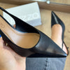 Scarpin Arezzo Couro Slingback Metal Heritage A127570201