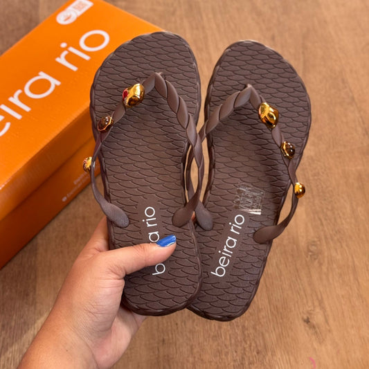 Chinelo De Dedo Beira Rio Detalhe Em Pedrarias 8557.106