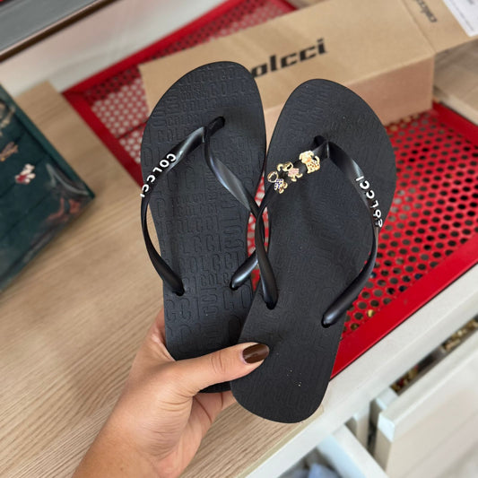 Chinelo De Colcci Rio 158.01.00901 + Pin Menino + Pin Menina + Pin Pet