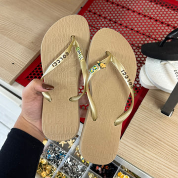 Chinelo Colcci Rio 158.01.00901 + Pin Brasil + Cachorro Caramelo e Brasil Logo
