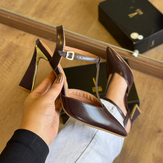 Scarpin Vizzano Detalhe Dourado Tiras Finas 1388.215