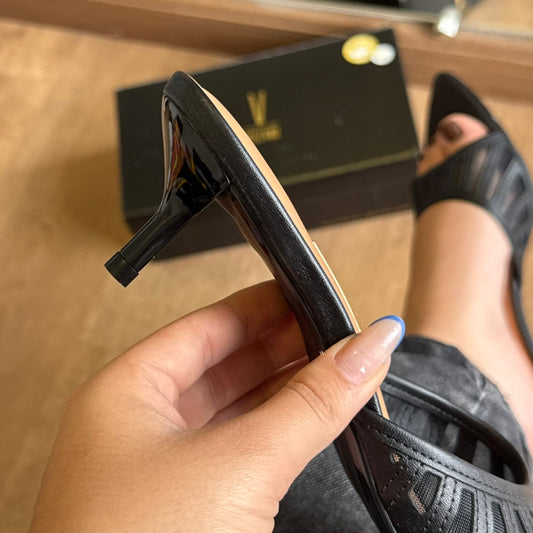 Mule Vizzano Detalhe Tela Transparente 6576.104