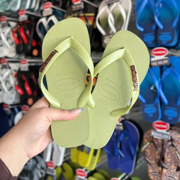 Havaianas Top + Placa Logo Marrom
