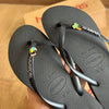 Havaianas Slim Glitter + Pin Tucano + Pin Coqueiro