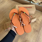 Havaianas Slim Glitter + Pin Tucano + Pin Coqueiro