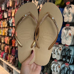 Havaianas Slim Glitter + Pin Ponto de Luz Grátis
