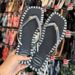 Havaianas Slim Square Glitter Contour + Pin Fada