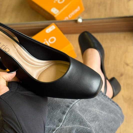 Sandália Beira Rio Slingback Salto Bloco 4304.109