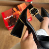Scarpin Bebecê Bico Fino Detalhe Dourado T7012-037