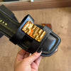 Rasteira Azzem Flat H Detalhe Dourado 352FE