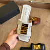 Rasteira Azzem Flat H Detalhe Dourado 352FE
