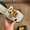 Rasteira Azzem Flat H Detalhe Dourado 352FE