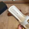 Rasteira Azzem Flat H Detalhe Dourado 352FE