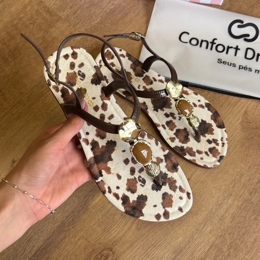 Sandália Confort Dream Animal Print CD174