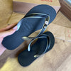 Havaianas Aura + Pin Ponto de Luz e Olho Grego Rosa