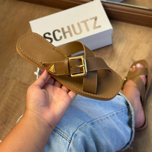 Sandália Schutz Rasteirinha Fivela S208890135