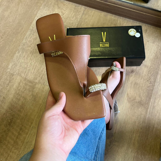Sandália Vizzano Rasteirinha Detalhe Em Strass 6553.110