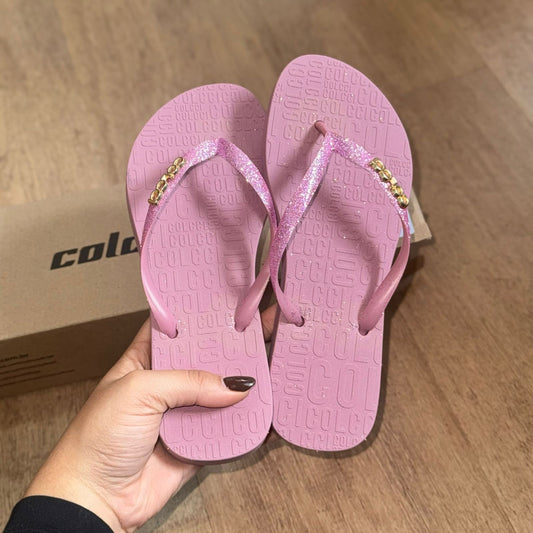 Chinelo De Dedo Colcci Rio Tiras Em Glitter 158.01.00986